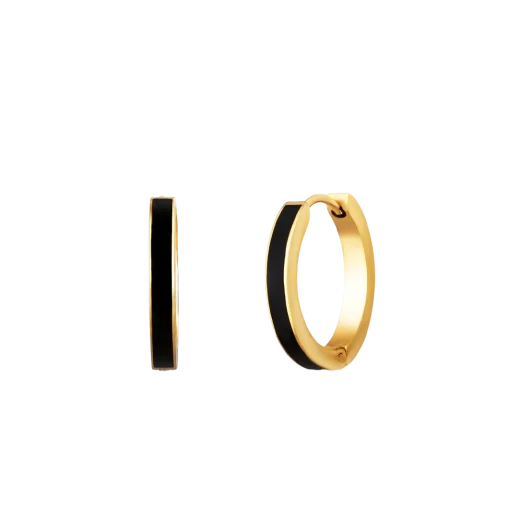 Earrings Black Sara Gold