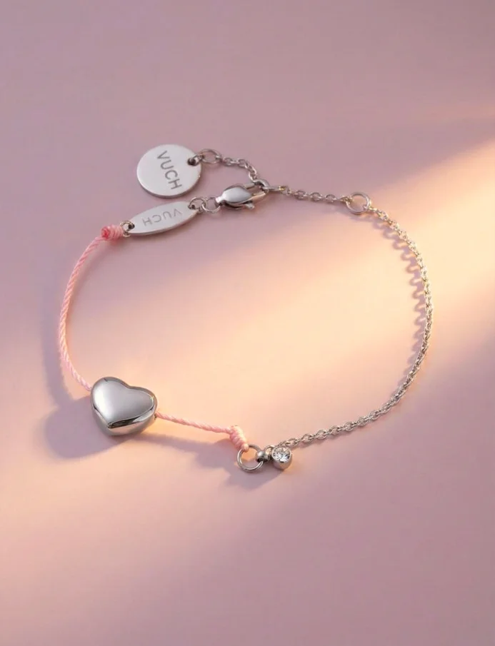 Bracelet Shiny Heart Pink