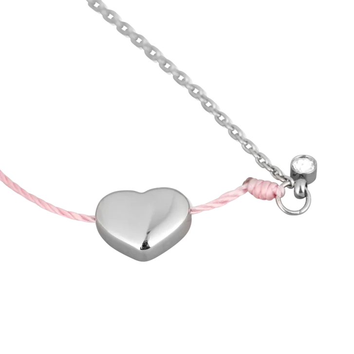 Bracelet Shiny Heart Pink
