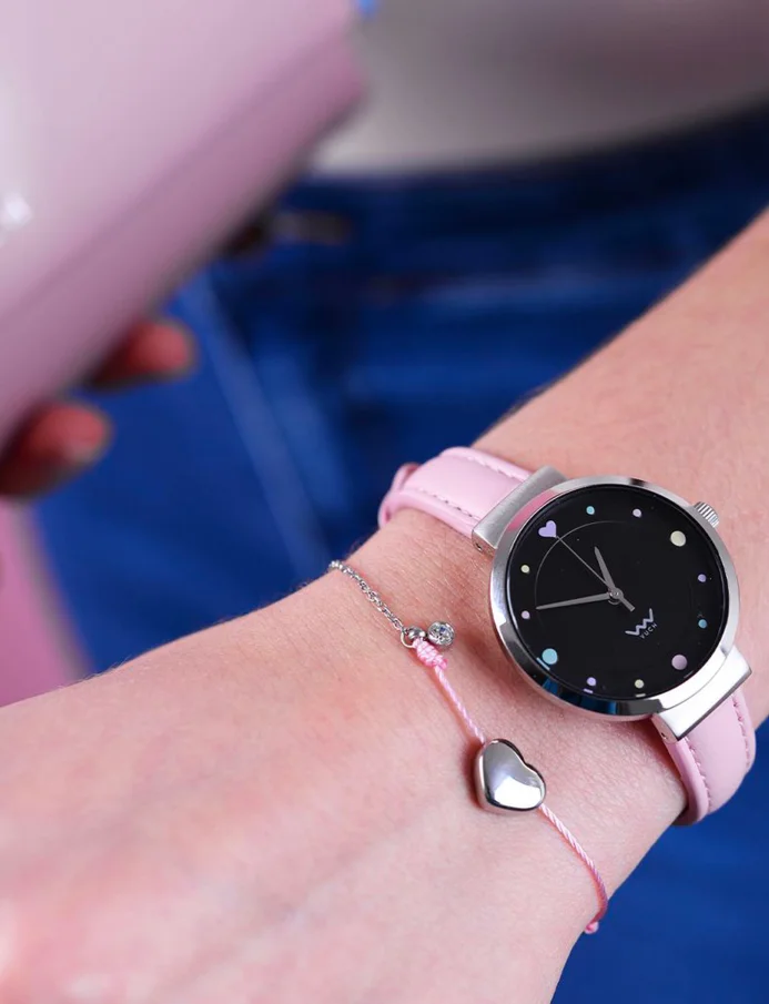 Bracelet Shiny Heart Pink
