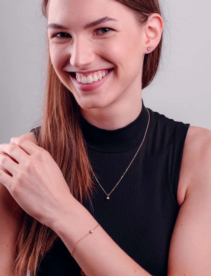 Earrings Gem Rose Gold