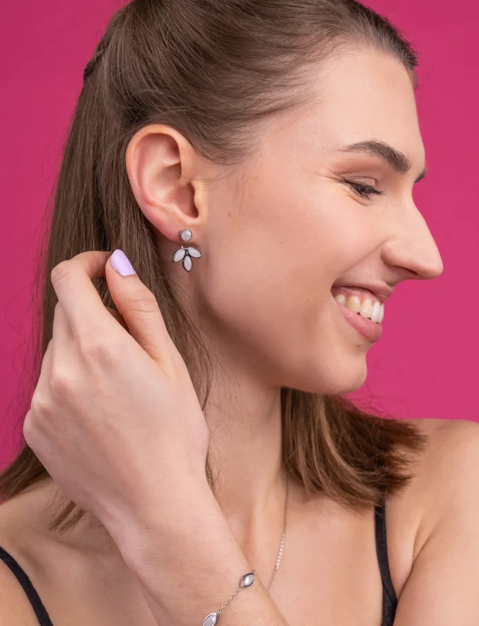 Earrings Lilies Moon
