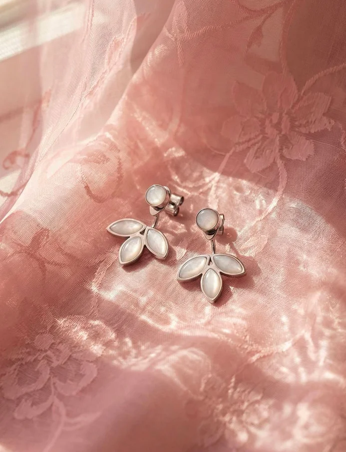 Earrings Lilies Moon