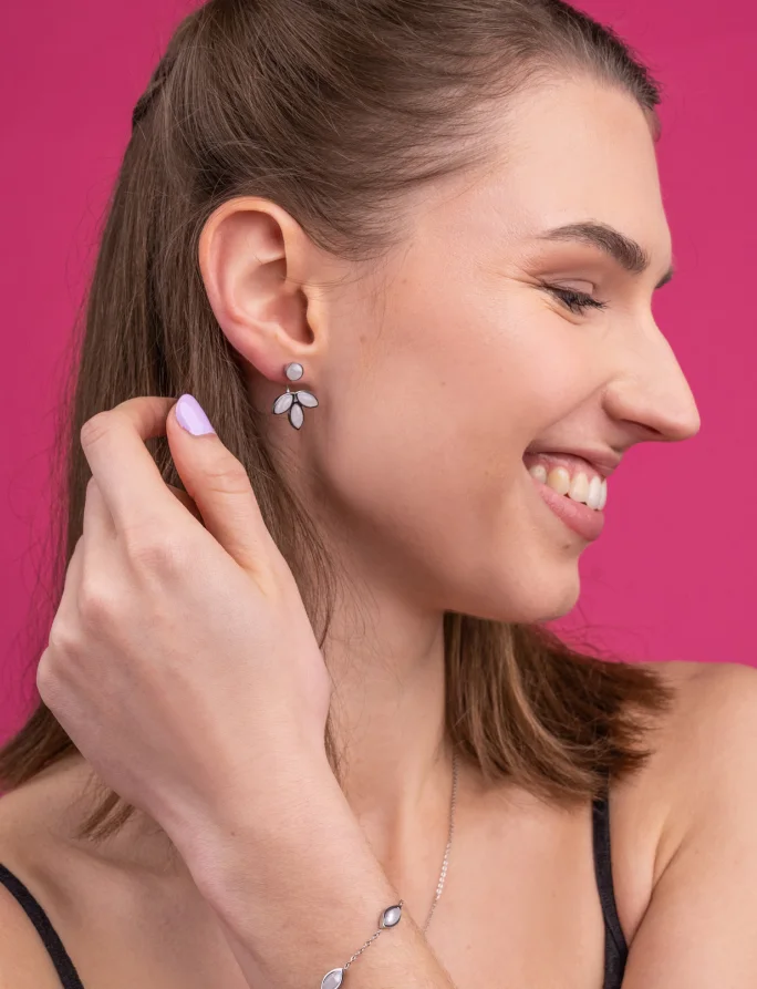 Earrings Lilies Moon