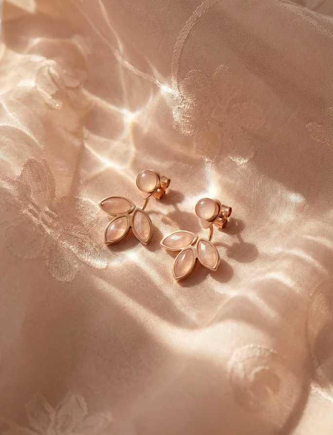 Earrings Lilies Rose