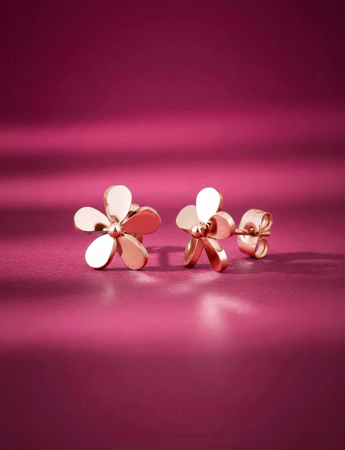 Earrings Fleurette Rosegold