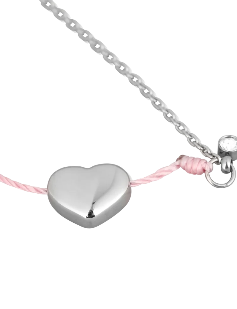Bracelet Shiny Heart Pink