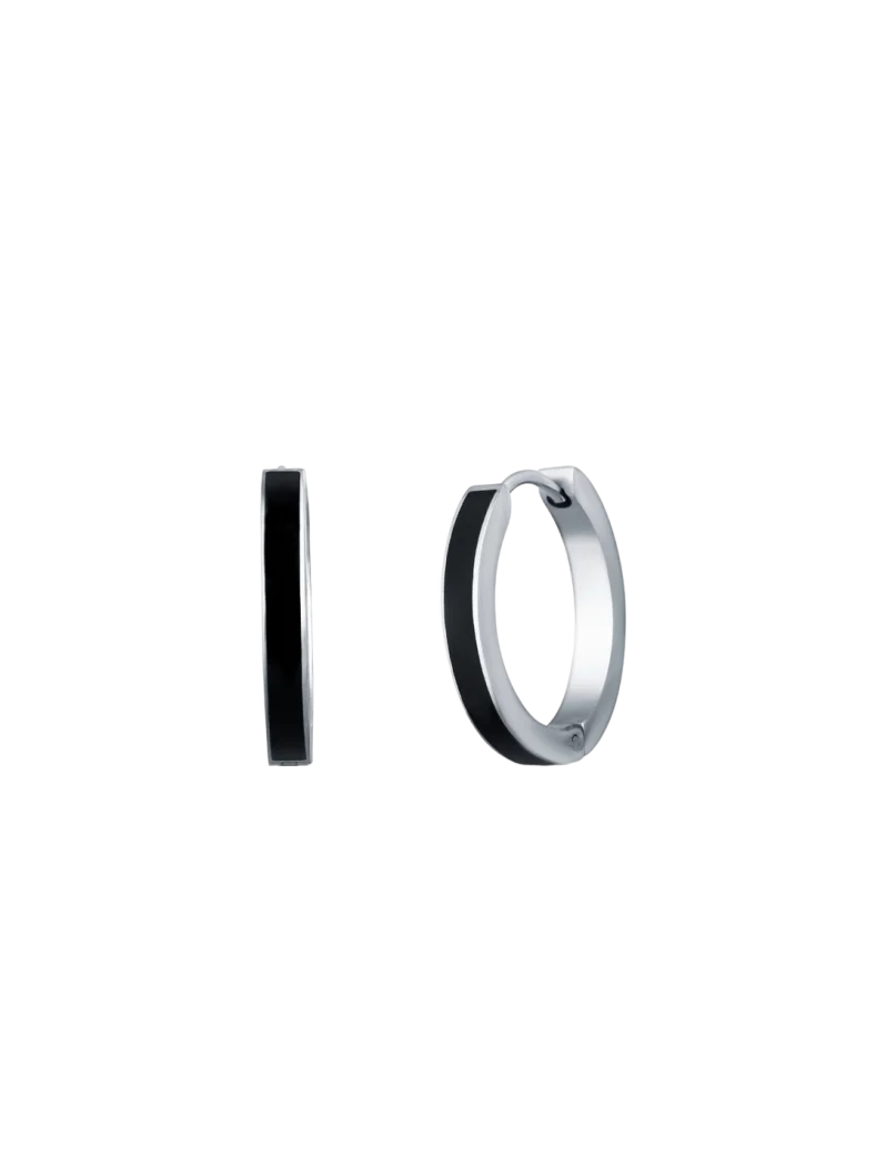 Earrings Black Sara Silver