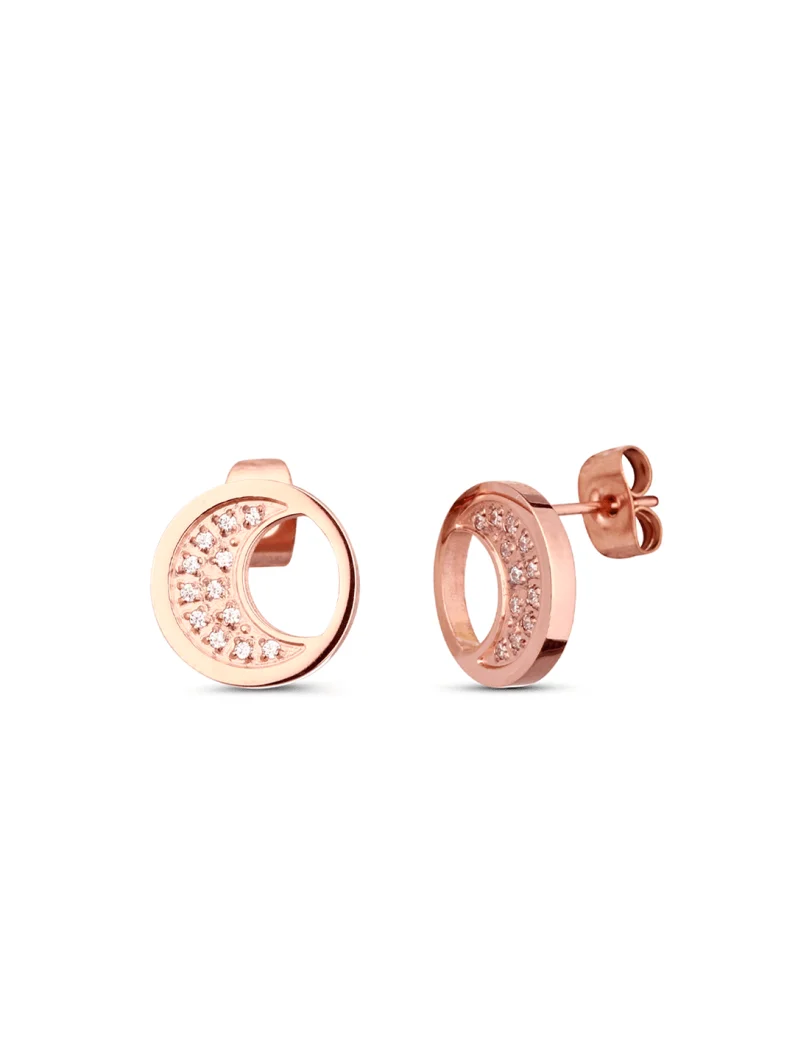 Earrings Moon Rose Gold